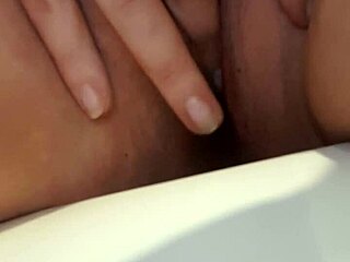 BBW rubs wet clit before pissing hard!