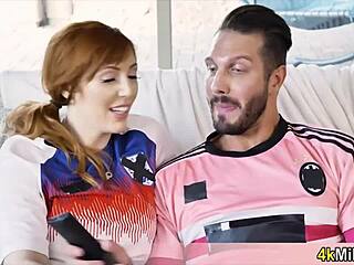 Redhead milf soccer mom lauren phillips shows off her sporty body then gets fucked real hard