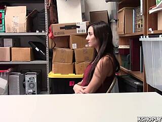 Jade Amber Strips And Blows LP Officer's Big Cock At Work