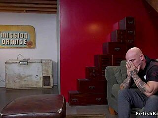 Stepbrother dominates bound lesbian girlfriends in threesome with choking and deepthroat