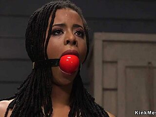 Ebony Trainee Anal Banged in Interracial Group! What a Scene!