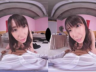 Japanese teen 18+ gives blowjob and gets creampied beside sleeping husband