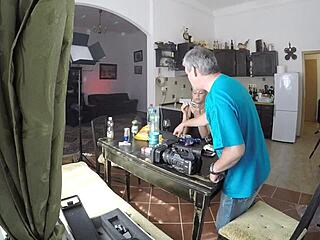 Party girls try on sexy lingerie backstage