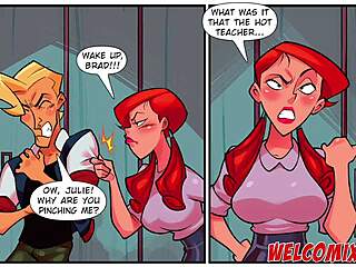 hot teacher in hentai cartoon goes wild for pervert sex toons