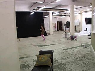 Horny black woman sucks white cock sideways with moans