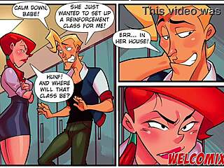 hot teacher in hentai cartoon goes wild for pervert sex toons