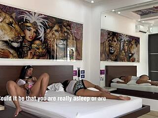 my friend spies on me while i masturbate until i squirt look at her reaction with big tits ass pussy lick orgasm