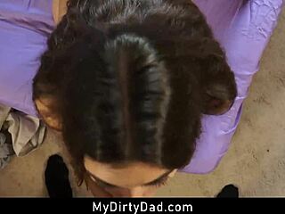 brunette teen arielle gets pov dicked by stepdad