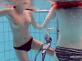 Check out Katrin Privsem and Lucy Gurchenko as underwater bikini babes
