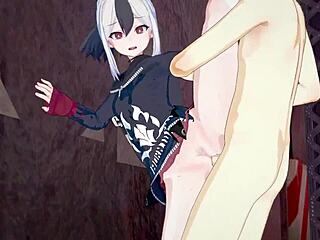 blue archive goth kayoko seduces in 3d hentai animation