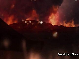 goddess of the underworld with big tits gets anal fucked hard