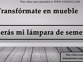 Transform into furniture! Be my cum lamp in Spanish JOI game!