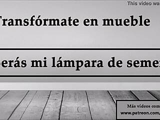 Transform into furniture! Be my cum lamp in Spanish JOI game!