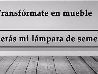 Transform into furniture! Be my cum lamp in Spanish JOI game!