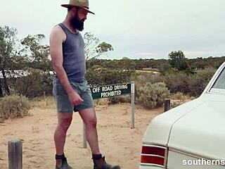 hey voyeur, watch this hairy australian jerk off to climax in outdoor car