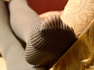 Feet Dangling And Teasing In Grey Opaque Pantyhose Close Up Nylon Legs German Toes