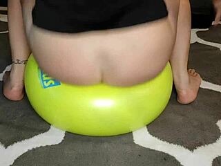 Gymnastikball brings extreme fun and squirting for athletic babe.