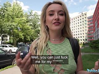 Public Agent Hot Young Blonde Wants Stranger's Monster Cock For Content Creation In Outdoor POV Masturbation.