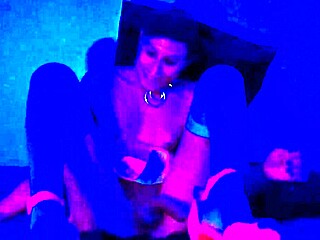 Petite Shemale Princess Natasha Rotten Teases with Dildo in Stockings