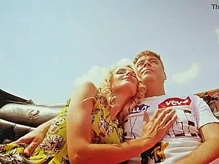 Blonde Alex Angel Strips and Dances in Erotic City Scene