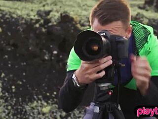 Nasty Photographer Bangs Petite Model Outdoors in Wild Session!