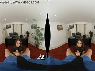 the big meat-ing in office with brunette teen