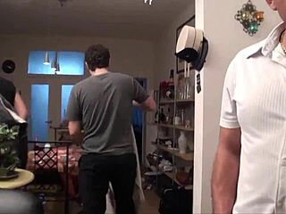 Three Young Friends Visit Girls for Wild Assfucking and Sex!