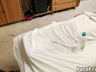 Busty blonde relaxing in the spa salon