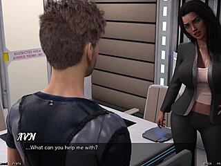 Busty ebony milf rages with jealousy after banging friends in space game.