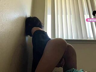Young transgender girl masturbates in her dorm room