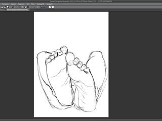 Speed Drawing Kairi Giving Intense Footjob