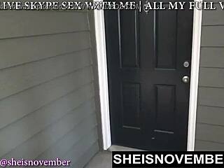 Caught stepsister giving risky blowjob in public