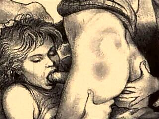 Vintage erotic illustration, can you handle this retro heat?!