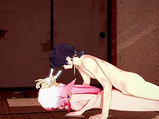 Oh man, Yae Miko and Zhongli go wild with blowjobs and creampie in uncensored Genshin hentai!