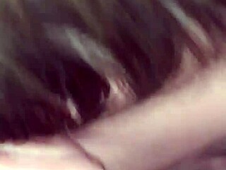 Milf cums hard on guy's face while he licks her hairy pussy