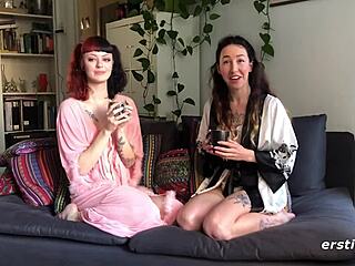 Ersties amateur lesbians have fun with whipped cream