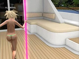 club babe shows cameltoe at yacht party