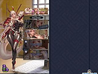 Rin jerks dick off in kinky hentai game