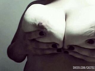 trailer lays lopes teases with vibrator on big breasts