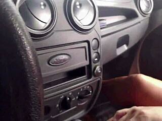 Ride-hail passenger gives a blowjob in exchange for a surprise finish - watch it all on the internet