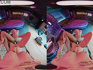 Vreal 18K Scissoring With Glowing Dildo And Vr Headset - Cyberpunk 2077 Lesbian Tribadism Parody On Tantra Chair - Featuring Judy Alvarez Panam Palmer