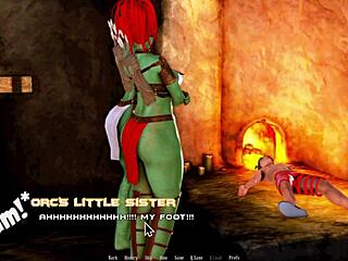 Explore the island of a sexy orc mistress in this 3D game