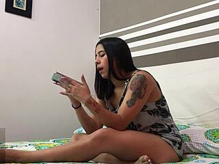 hot colombian lesbian scissoring with curvy tattooed babes is unreal.