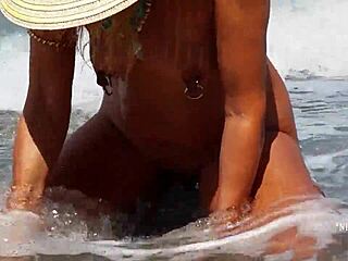 Nippleringlover Nude Beach Extreme Pierced Nipples Show