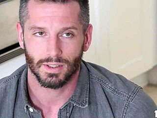 lucky guy with cherie in the kitchen having fun