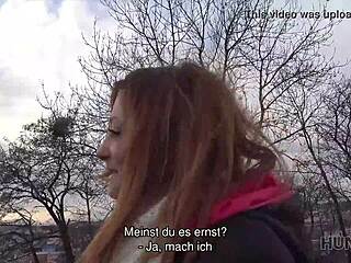 redhead teen fucked for money in front of boyfriend in reality pov