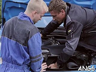 Electrifying doggy position pounding with ball licking and hardcore sex