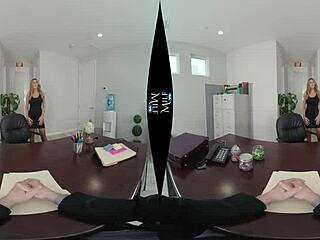 Kayla Kayden's steamy office anniversary celebration in MILFVR
