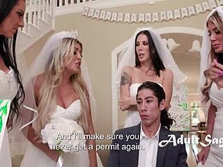Hysterical brides gangbang guy who ruined weddings.
