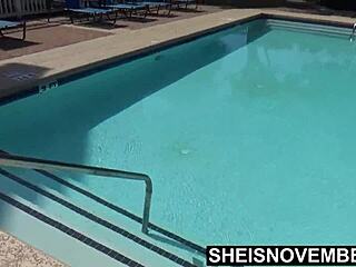 Hey MsNovember, stripping after pool time in bathroom?